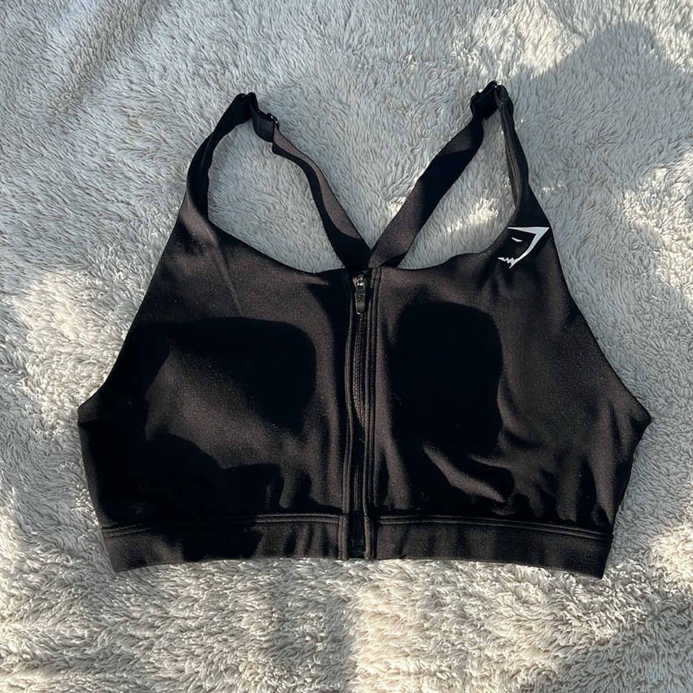 GymShark zippered sports bra